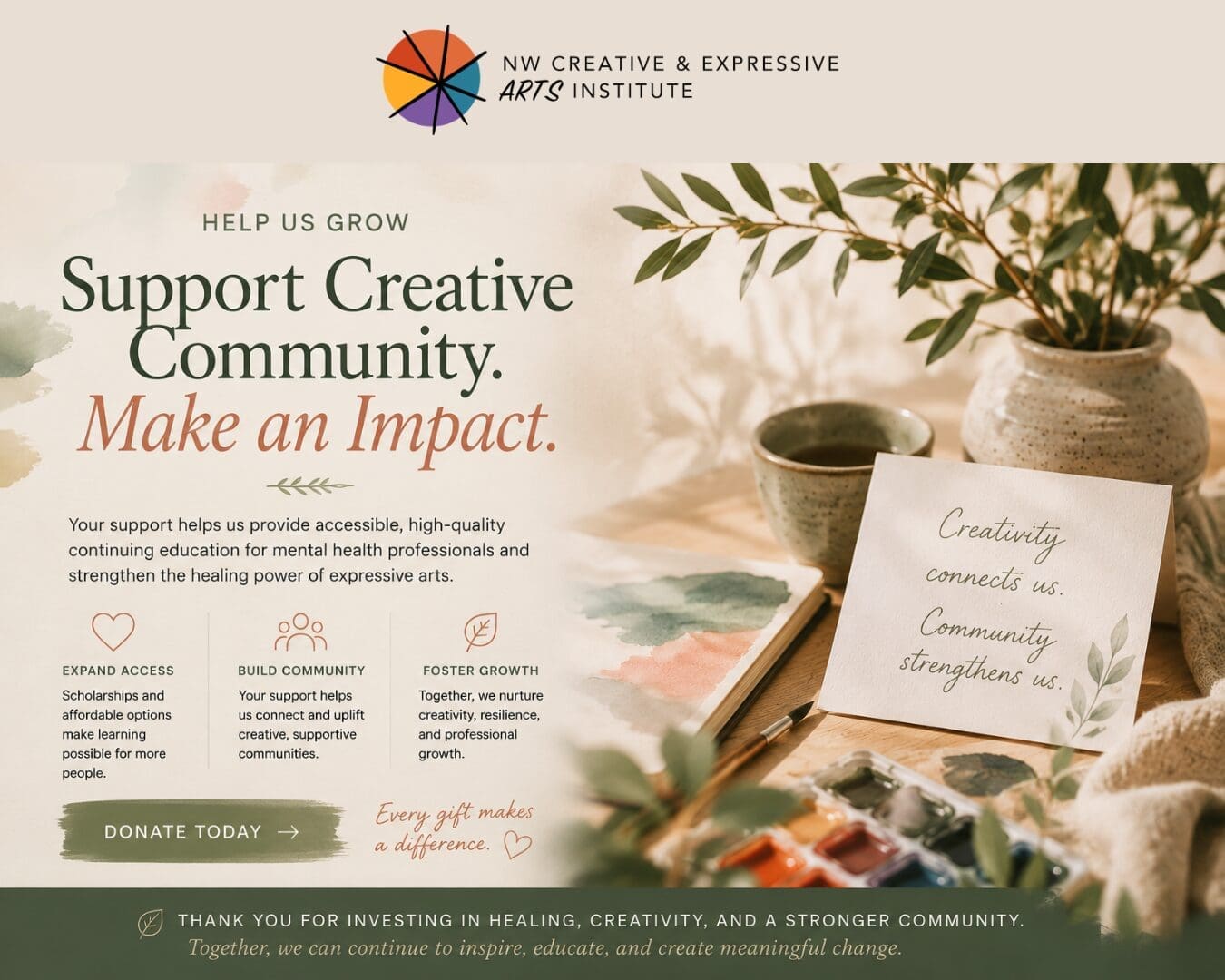 Help Us Grow Donate Expressive Arts